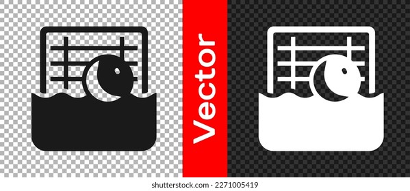 Black Water polo icon isolated on transparent background.  Vector