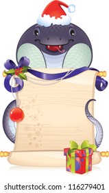 Black water snake - symbol of Chinese horoscope for new 2013 year.