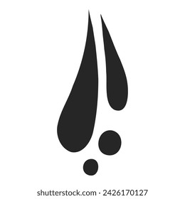 Black water splash. Abstract wet splatter drop for tattoo design, river wave ripple stain splash simple marine environment doodle. Vector isolated. Different dirt or ink shapes