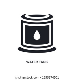 black water tank isolated vector icon. simple element illustration from industry concept vector icons. water tank editable logo symbol design on white background. can be use for web and mobile