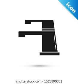 Black Water tap icon isolated on white background.  Vector Illustration
