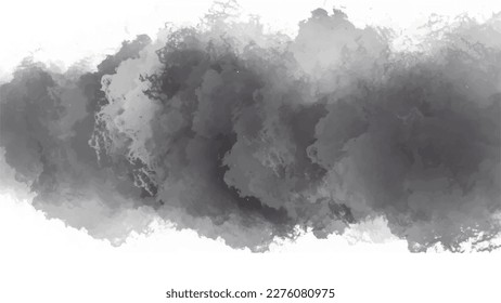 Fondo de color de agua negro. Concepto de fondo acuarela. vector.