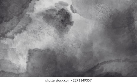 Schwarzer Aquarell-Hintergrund für strukturierte Hintergründe und Webbanner-Design
