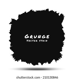  Black Watercolor Grunge Splatter. Vector illustration 