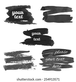 black watercolor lines