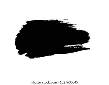 black watercolor paint stroke background