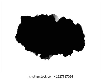 black watercolor paint stroke background