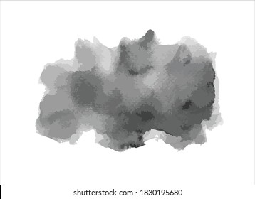 black watercolor paint stroke background
