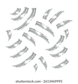 black watercolor pattern isolated on white background
