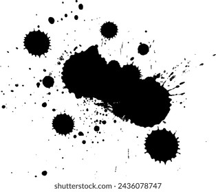 salpicadura de la acuarela negra en el fondo blanco grunge elemento gráfico sucio