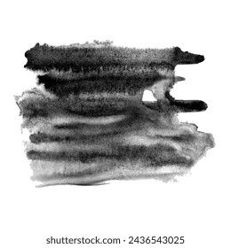 Black watercolor spots. Watercolor texture.Ink texture.