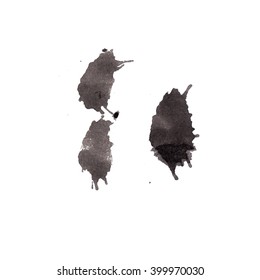 Black watercolor stain