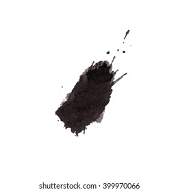 Black watercolor stain