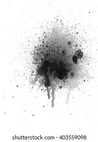 Black watercolor stain