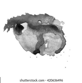 Black watercolor stain