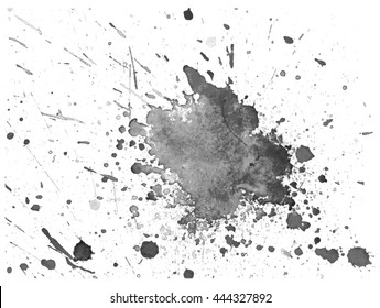 Black watercolor stain