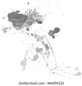 Black watercolor stain