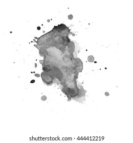 Black watercolor stain