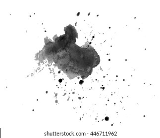Black watercolor stain