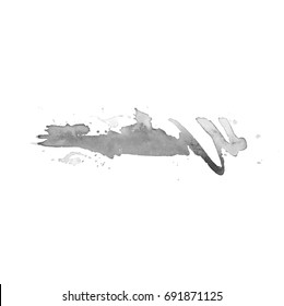 Black watercolor stain
