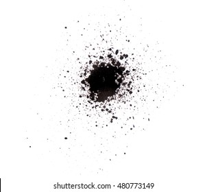 Black watercolor stain. Watercolor texture background