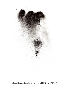 Black watercolor stain. Watercolor texture background