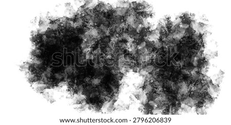black watercolor texture smoke background. abstract dark smoky background. vintage gray powder explosion on black background. fog isolated overlay design.