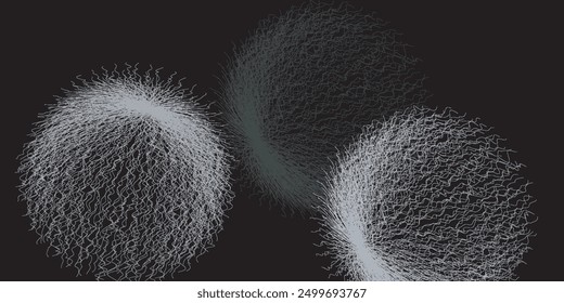 black watercolor with white frame circle shape