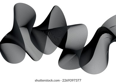 black wave abstract background, suitable for landing page and computer desktop background. 3d vector