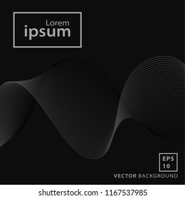 Black wave background