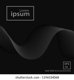 Black wave background