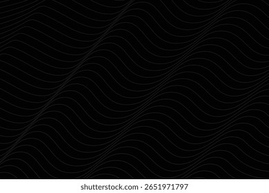 Fondo negro de la onda en la parte superior del negro llano