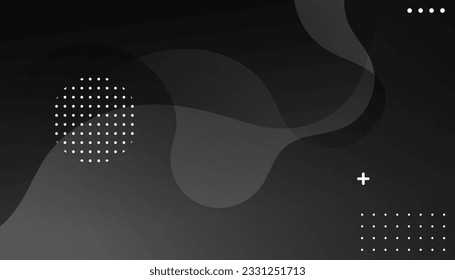 Black wave background. Template for invitation, business card, booklet or presentation design. Vector paper background