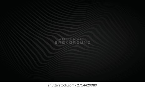 Black wave corporate technology blank  grey space background