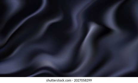 Black wave flow, abstract wavy background with smooth wavy structure