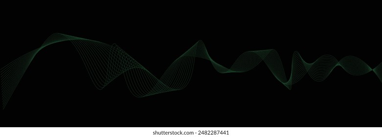 Black and wave gradation abstract background, suitable for banner, web template, media promotion, billboard, advertising, etc.