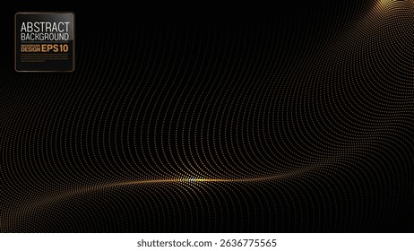 Black wave line abstract background, 1920x1080 HD template for elegant business invitation card, modern banner, clean design poster, not made by AI, simple flow lines