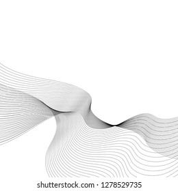 Black moiré wave on white background