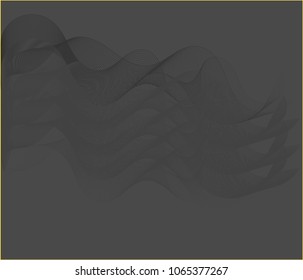 Black wave smoke background texture vector