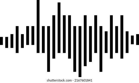 Black waves as equalizer isolated on black background. Vector Illustration.eps
