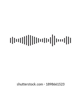 Black waves as equalizer on white background. Vector Illustration. eps 10