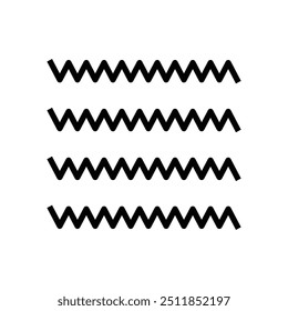 ícone de ondas pretas em estilo moderno. Modelo de logotipo de design de ilustração de vetor de ícone de onda de água.