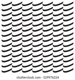 Black waves icons set on white background. Vector Illustration.