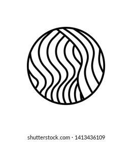 Black Waves logo template. Simple Water Wave symbol and icon Logo Template isolated on white background. Abstract ornamental emblem for business, travel, tourism and ecology concepts, health.