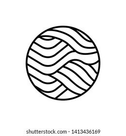 Black Waves logo template. Simple Water Wave symbol and icon Logo Template isolated on white background. Abstract ornamental emblem for business, travel, tourism and ecology concepts, health.