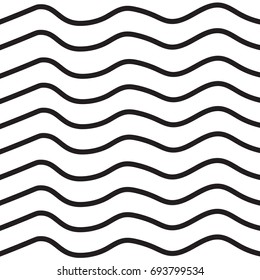 black waves on white background- vector illustration