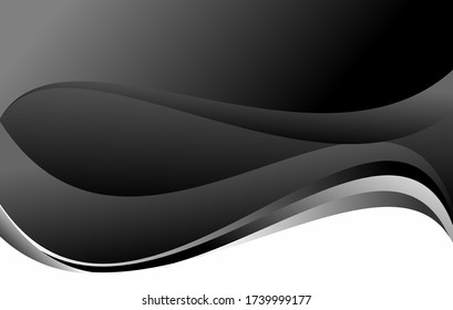 black wavy banners. abstract background