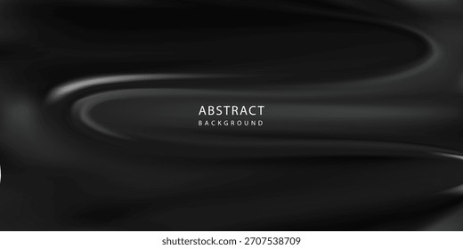 Bolso sin costuras de malla de gradiente ondulado negro. Ilustración vectorial con suave transición y textura granulada. Fondo abstracto borroso