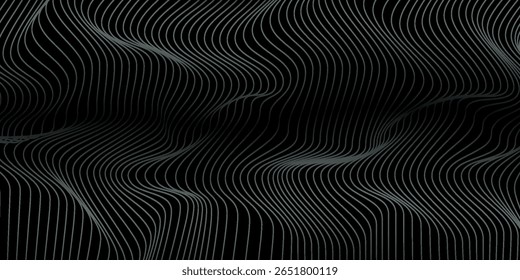 black wavy halftone background. Dot pop art sport style vector.