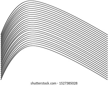 Black wavy line effect on an abstract white background